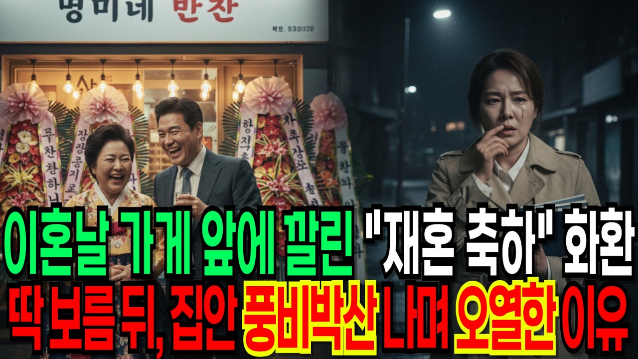 26년 일한 며느리 쫓아내고 이혼날 '재혼 축하 화환' 깐 시어머니, 딱 보름 뒤 온 집안 풍비박산 나며 오열한 소름 돋는 이유./오디오북/노후사연/인생사연/시니어북