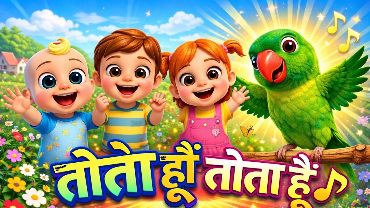 तोतो हूँ तोता हूँ 🦜 | Hindi Nursery Rhymes for Kids | Kids Songs | Baby Rhymes Hindi