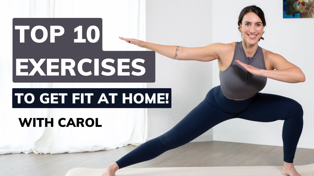 Top 10 Exercises to get fit at home!