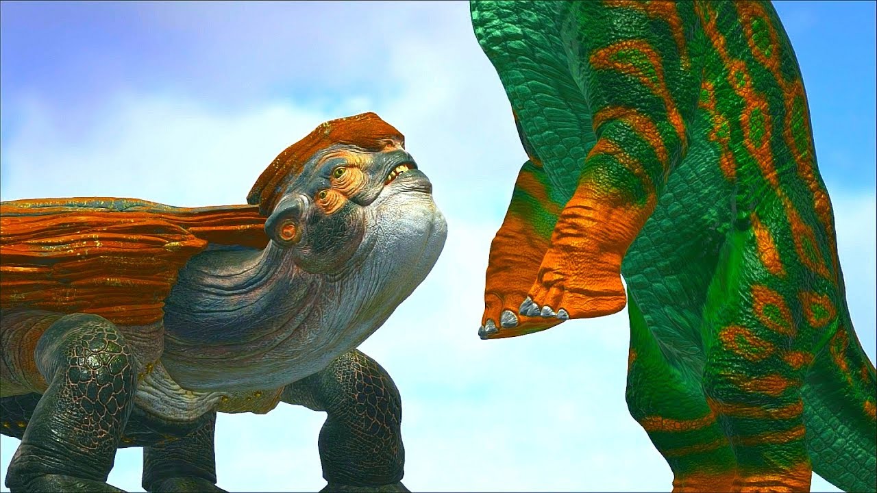 Ark Genesis - MEGACHELON vs LARGE DINOS [Ep.3] Ark Genesis