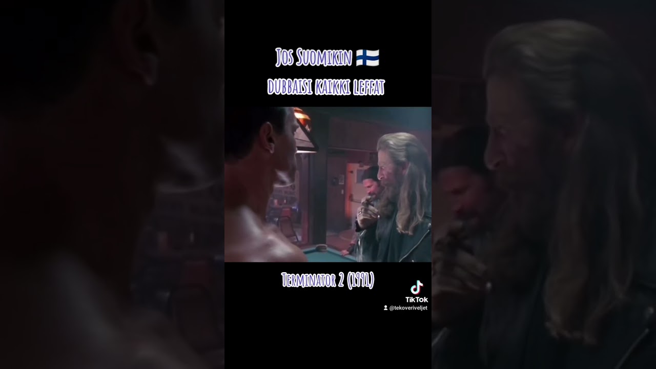 Terminator 2 suomi dubbaus. Lis&auml;&auml; Arskaa. 😆My&ouml;h lis&auml;&auml; erillaisia dubbeja. Saa ja pit&auml;&auml; ehdottaa. 🙃