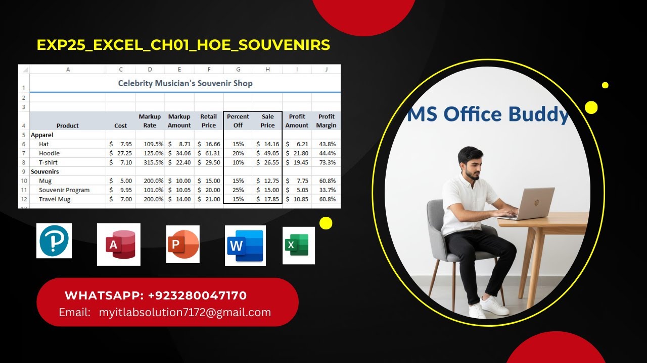 Exp25_Excel_Ch01_HOE_Souvenirs | Excel Chapter 01 HOE Souvenirs