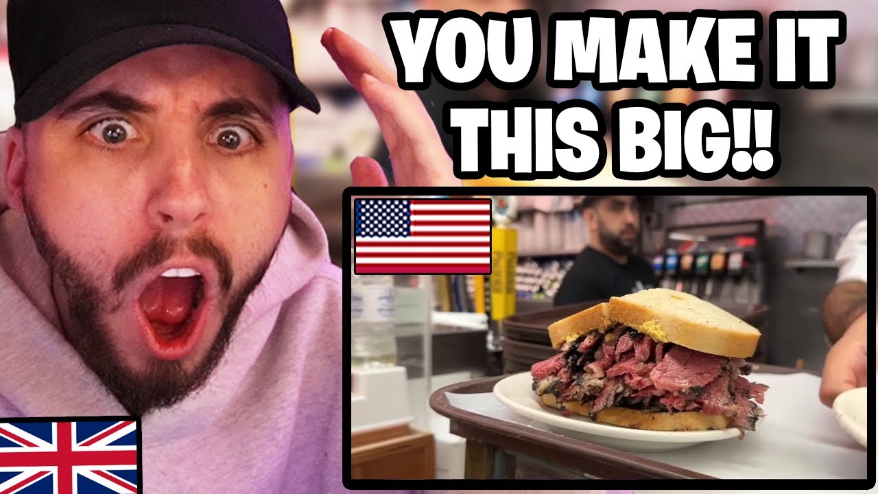 Brit Reacts to British Couple Visit America & try the MOST FAMOUS DELI in NYC!