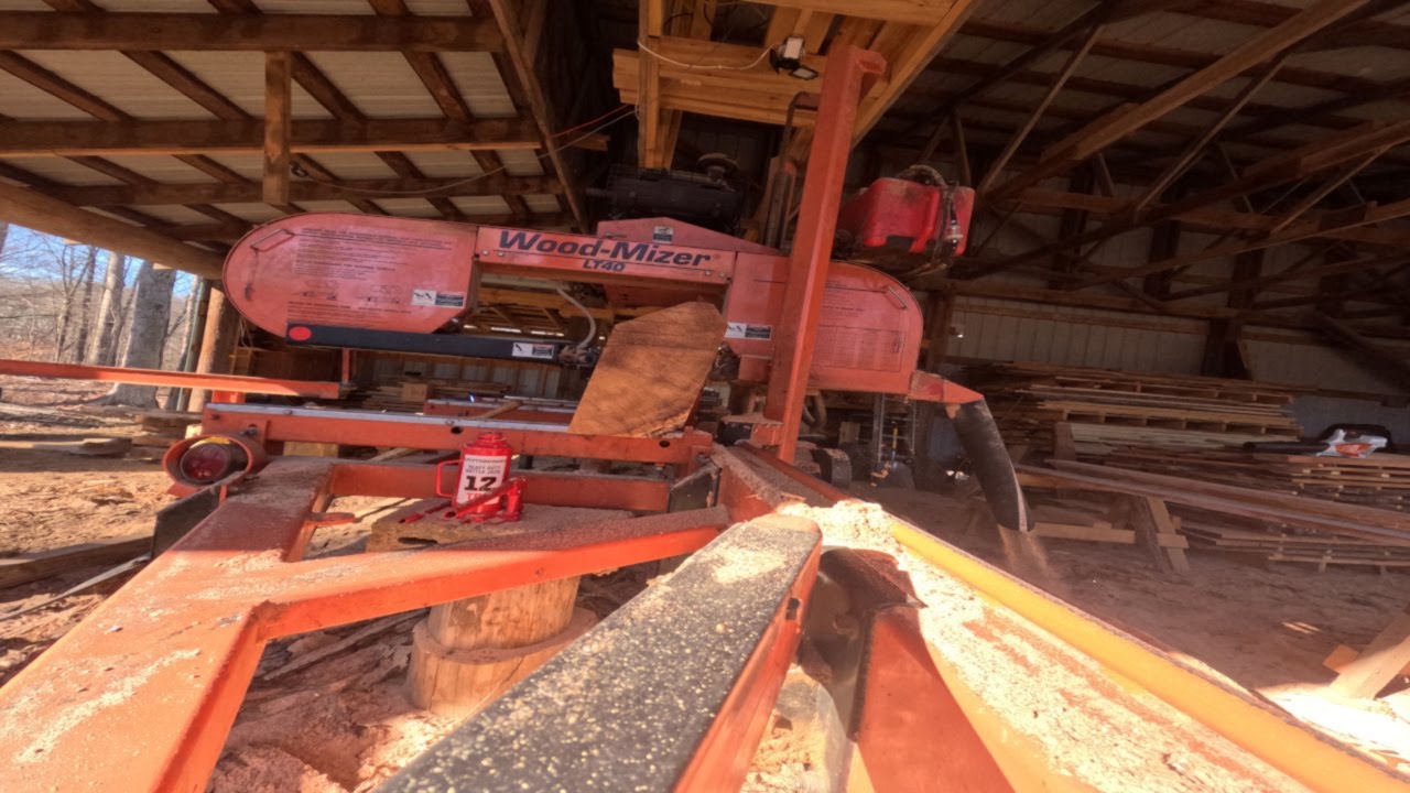 Quarter Sawing Red Oak in Freezing Weather