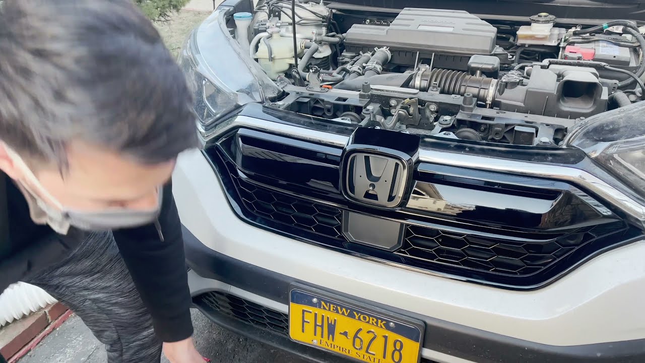 Снятие и замена переднего бампера и решетки радиатора Honda CRV 2020-2021 годов