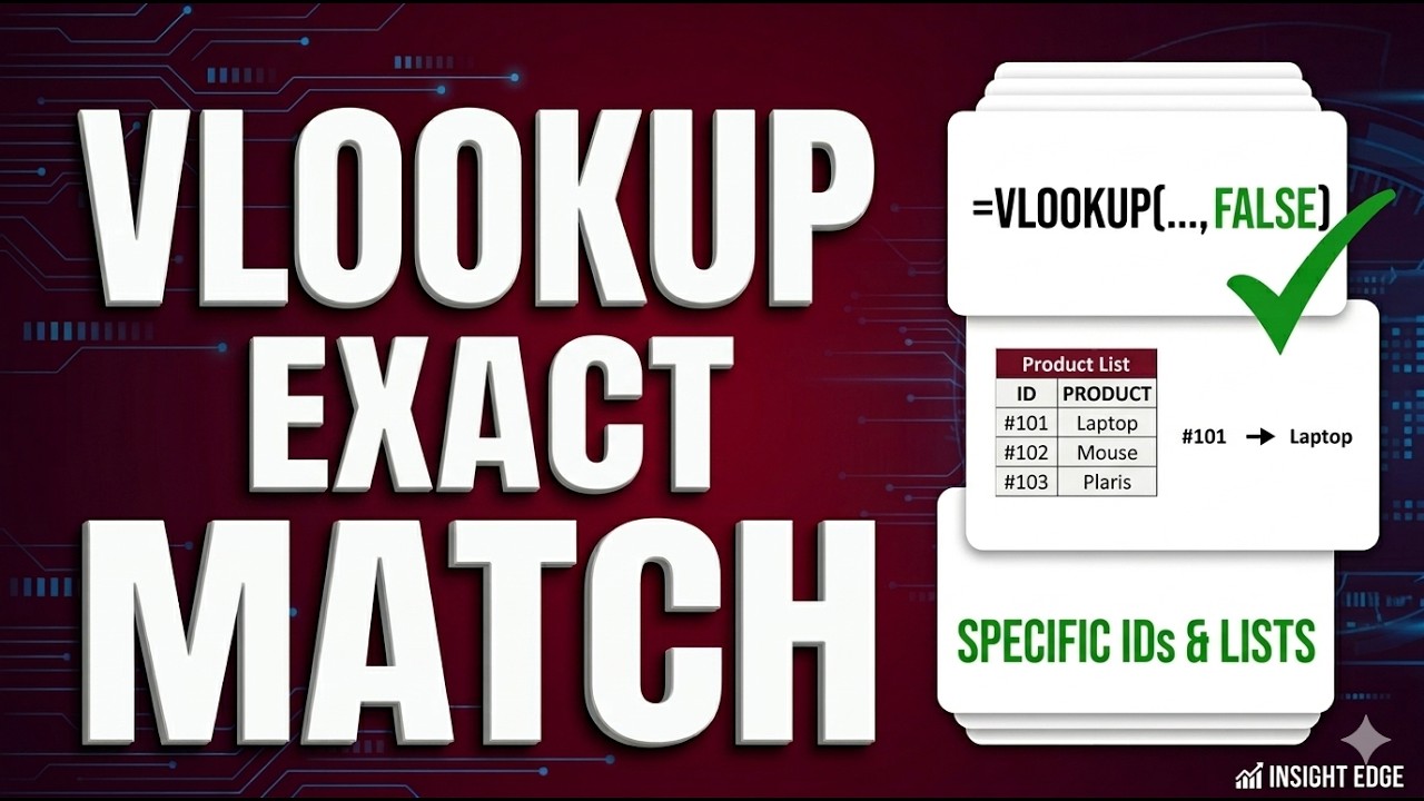Master VLOOKUP Exact Match (FALSE) | Essential Data Analyst Skill