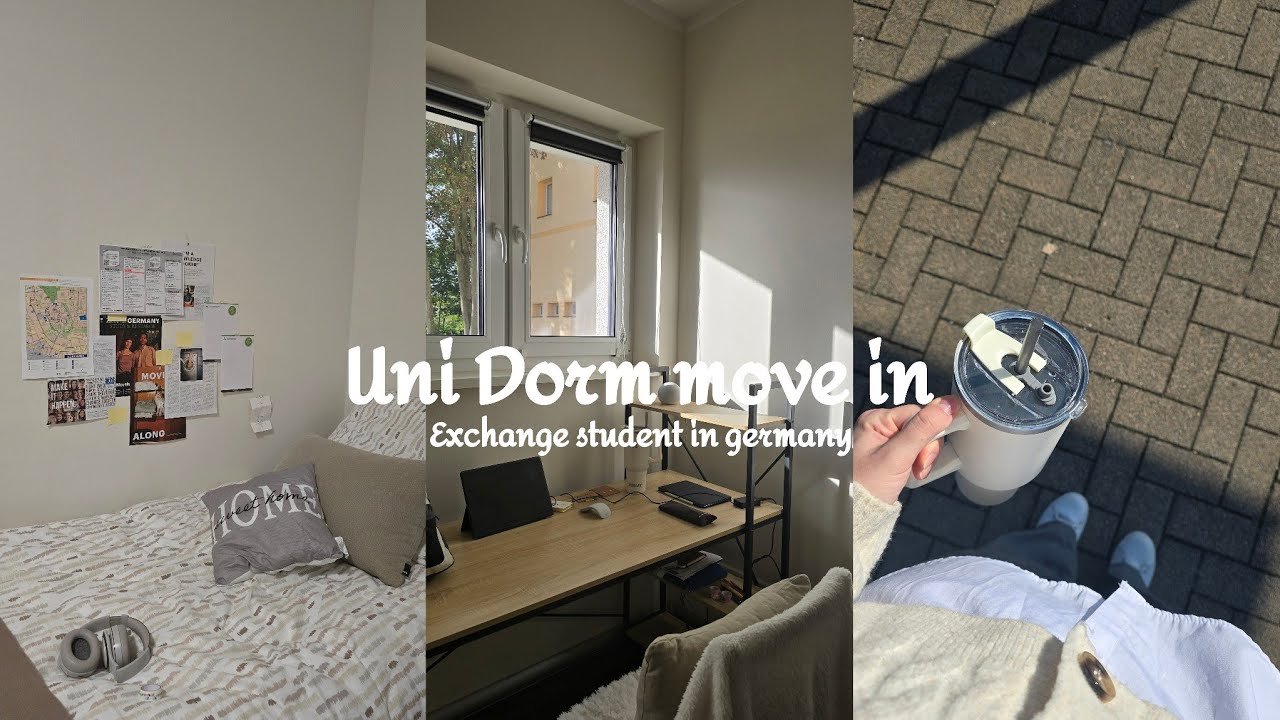 Uni dorm move-in Vlog ~ 📦 Moving to Germany 🇩🇪 Engineering Student