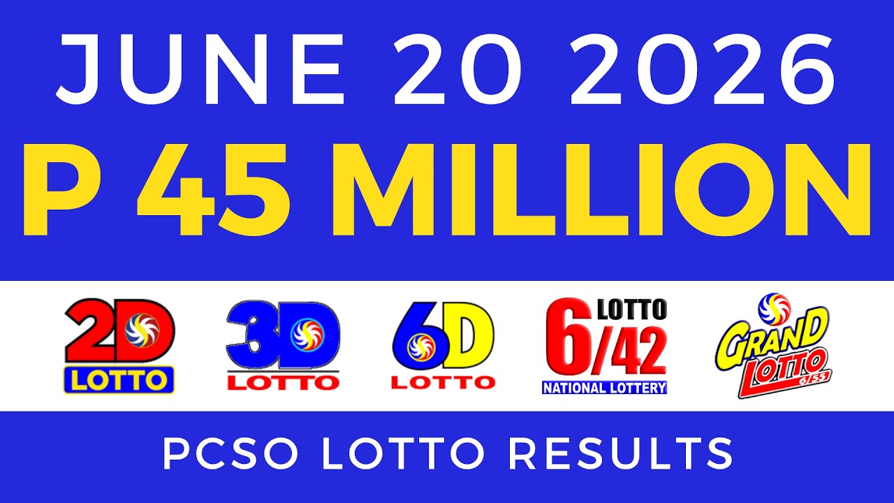 Lotto Result Today 9PM June 20 2026 PCSO