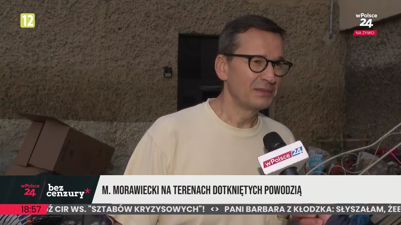 Mateusz Morawiecki pomaga mieszkańcom terenów dotkniętych przez powódź