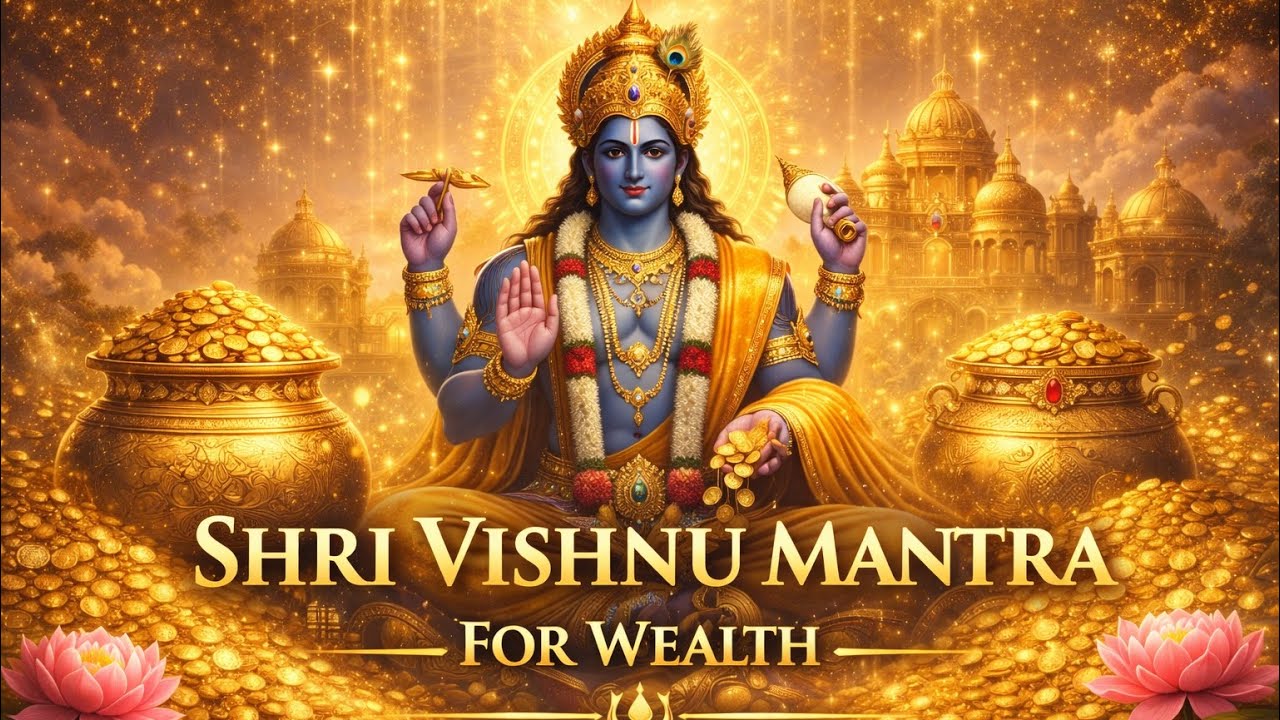 Shri Vishnu Mantra to Attract Wealth & Remove Financial Stress | Chant 108 Times 
