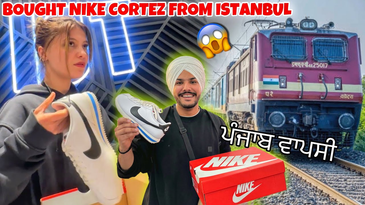 Bought Nike Sneakers From Istanbul Airport | ਪੰਜਾਬ ਵਾਪਸੀ Delhi To Amritsar Shatabadi 🚊
