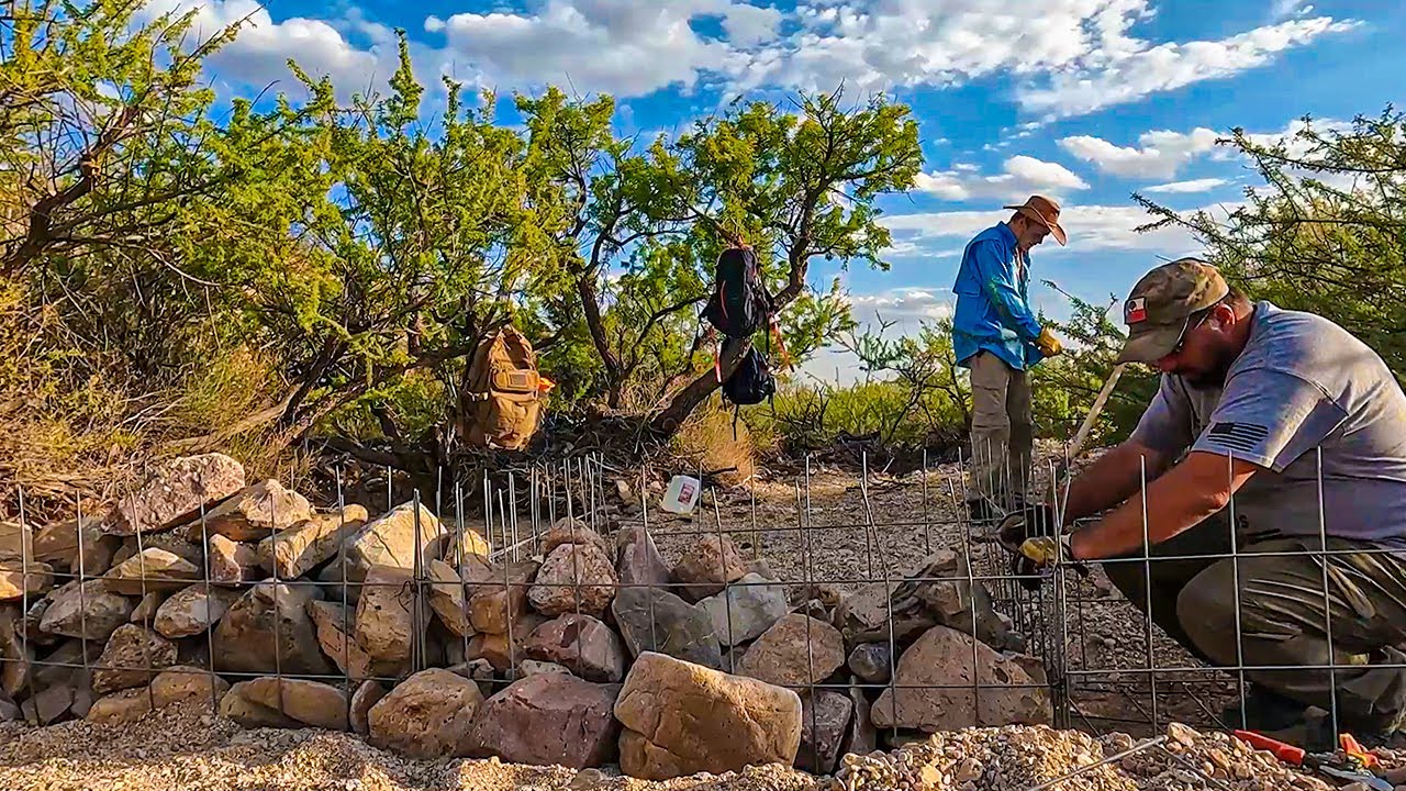 We Built a Rock Cage to Harvest Desert Flooding