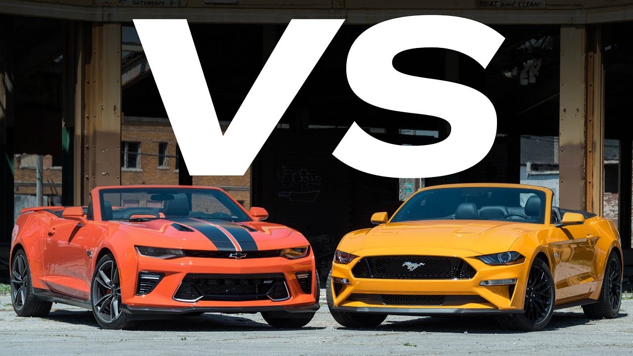 Chevy Camaro SS против Ford Mustang GT: битва сверху вниз
