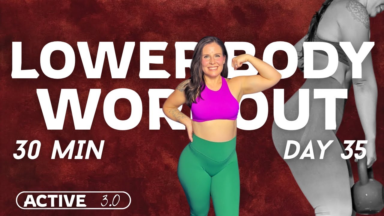 30 Min Lower Body Workout at Home | Unilateral -Glutes & Hamstrings | Active 3.0 Day 35
