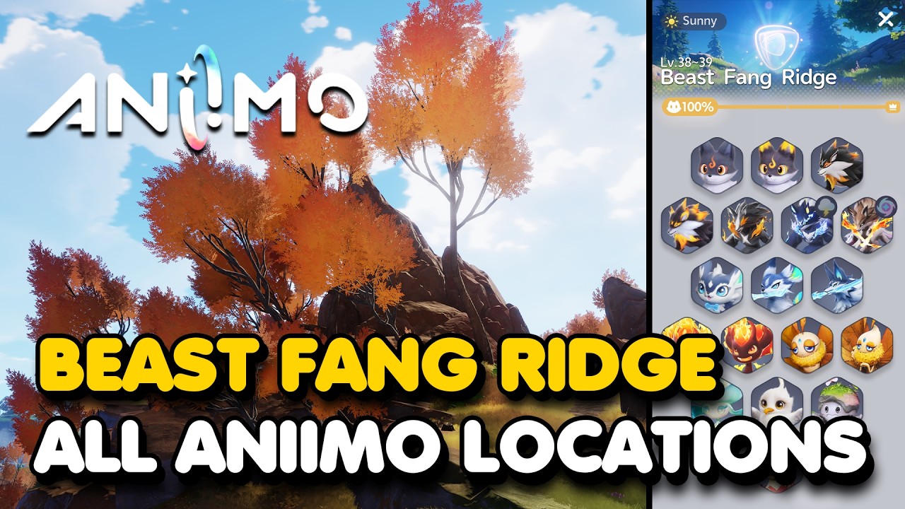 Aniimo - Beast Fang Ridge All 18 Aniimo Locations