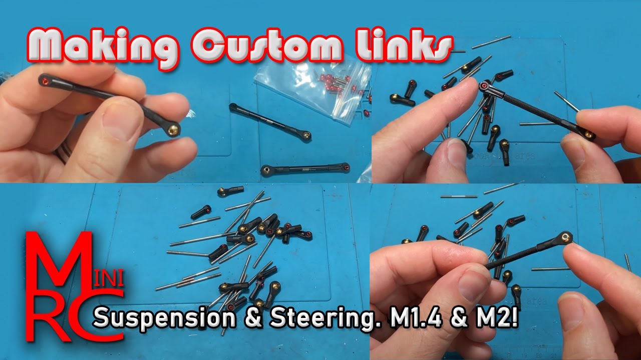 SCX24/FCX24/TRX4M - Custom Suspension and Steering Links. Mixing Sizes (M1.4 & M2)