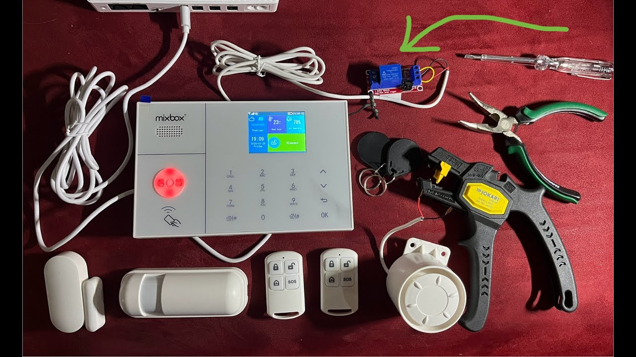 changing any alarm system from 'no output' to 'radio output' via relay MIXBOX 9PC wireless GSM unit