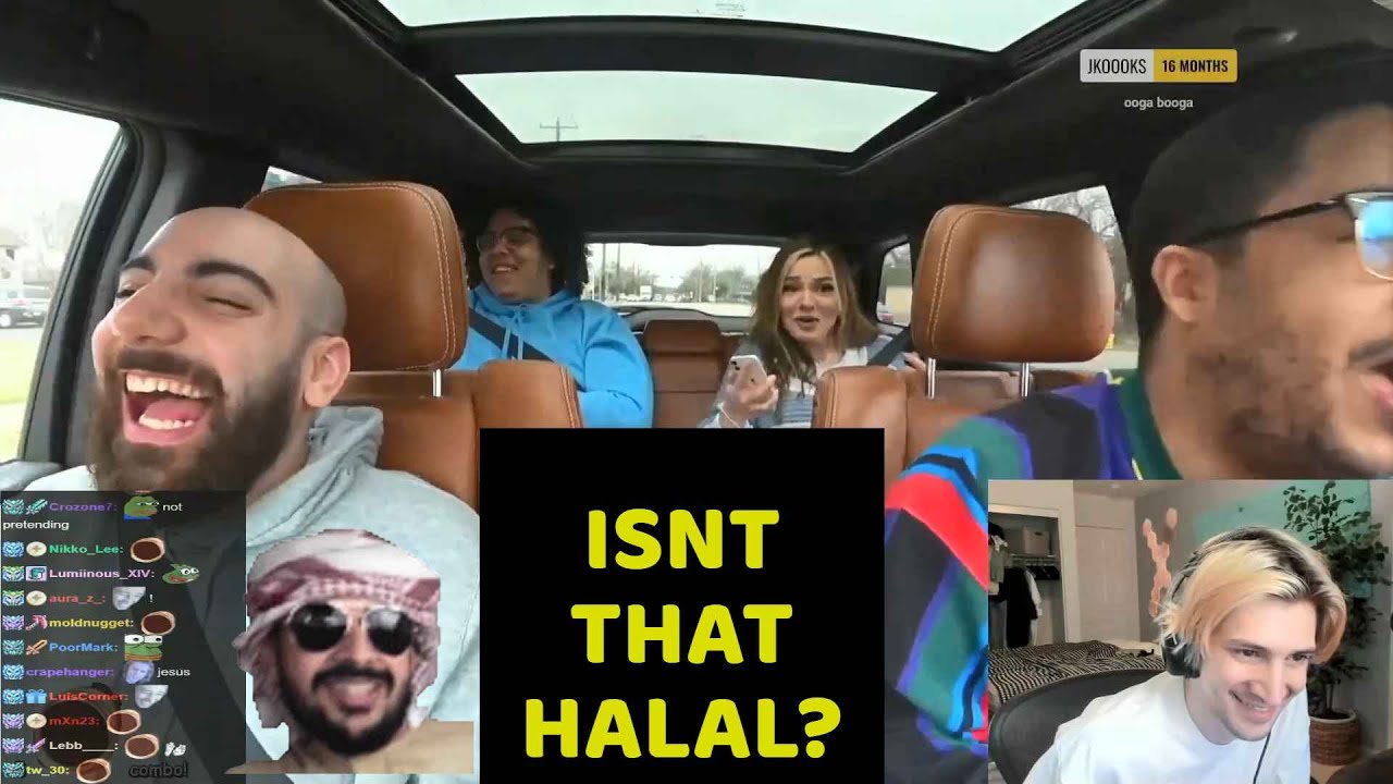 xQc reacts nick and Malena explaining WHAT IS HALAL?