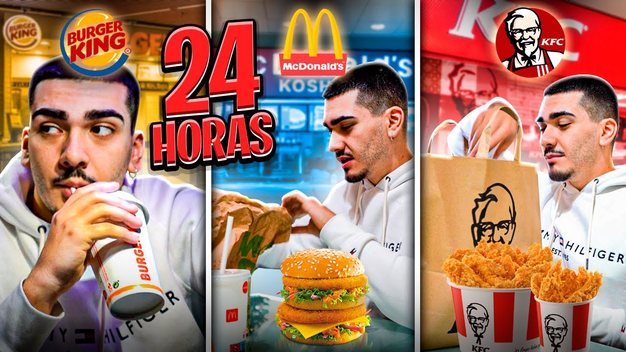24H A COMER TUDO O QUE O CARRO DA FRENTE PEDIR 😱🍔