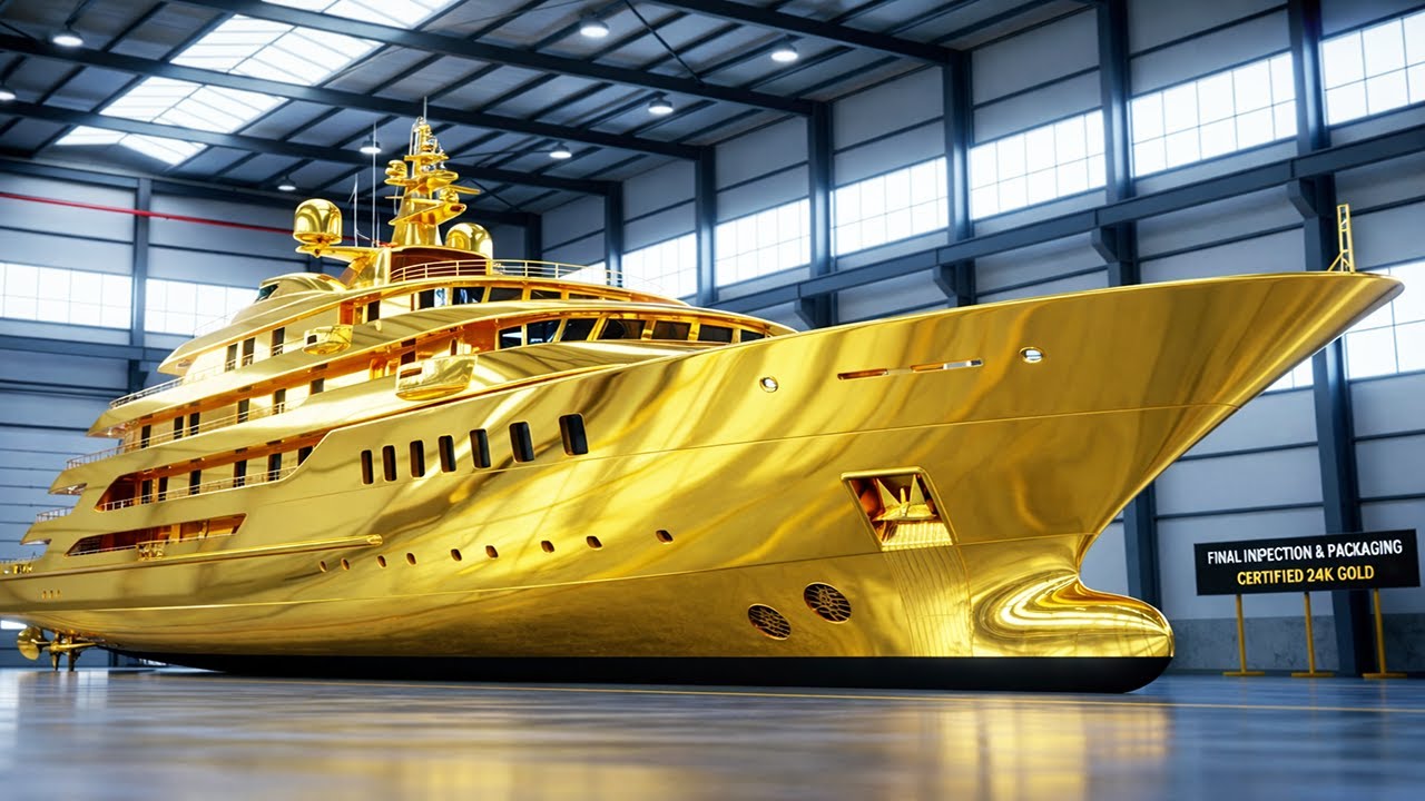 Crafted from solid gold, the Scheherazade superyacht is a masterpiece of craftsmanship.