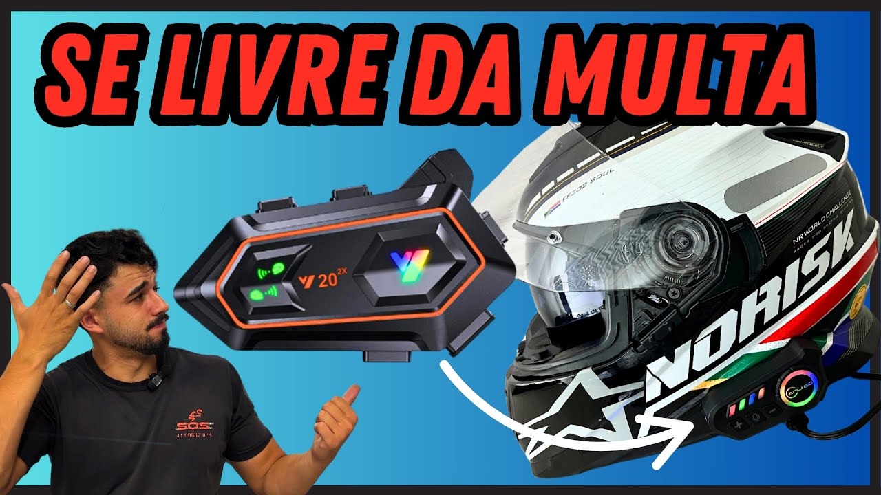 INTERCOMUNICADOR NO CAPACETE DÁ MULTA? FONE DE CAPACETE É PROIBIDO?