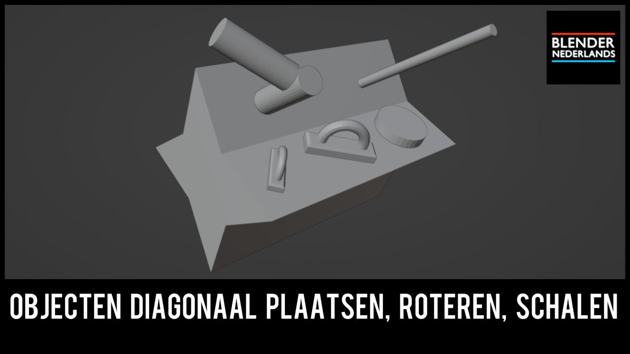Objecten diagonaal plaatsen, roteren, schalen