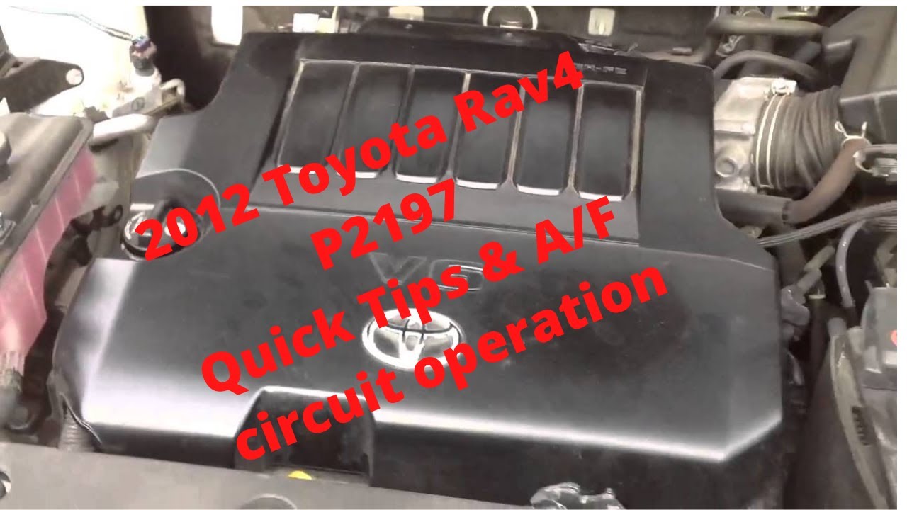 '12 Toyota Rav4 P2197 Quick tip & A/F Sensor operation video
