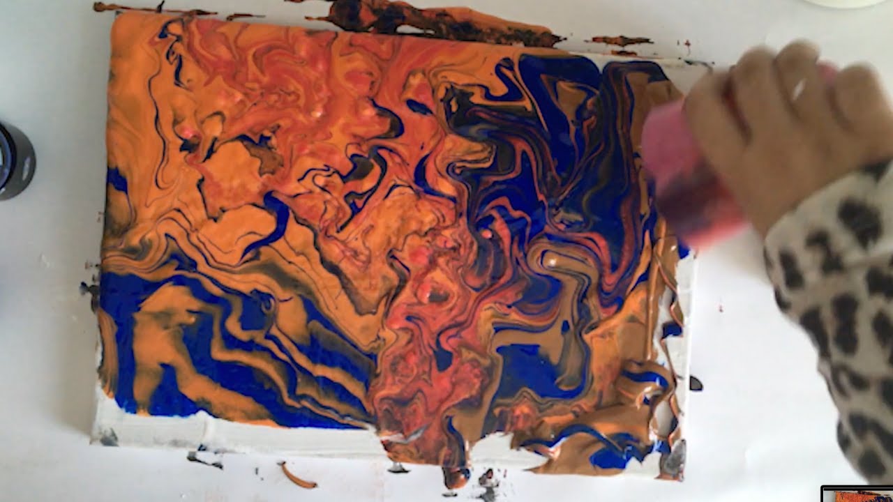 DIY - Fluid Art Acrylic Paint On Canvas