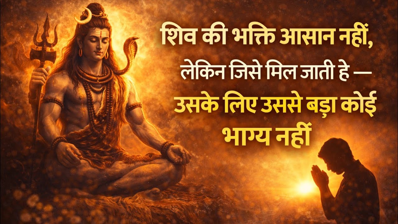 शिव की भक्ति आसान नहीं | जिसे मिल जाए उसे सबसे बड़ा सौभाग्य मिलता है | Mahadev Motivation