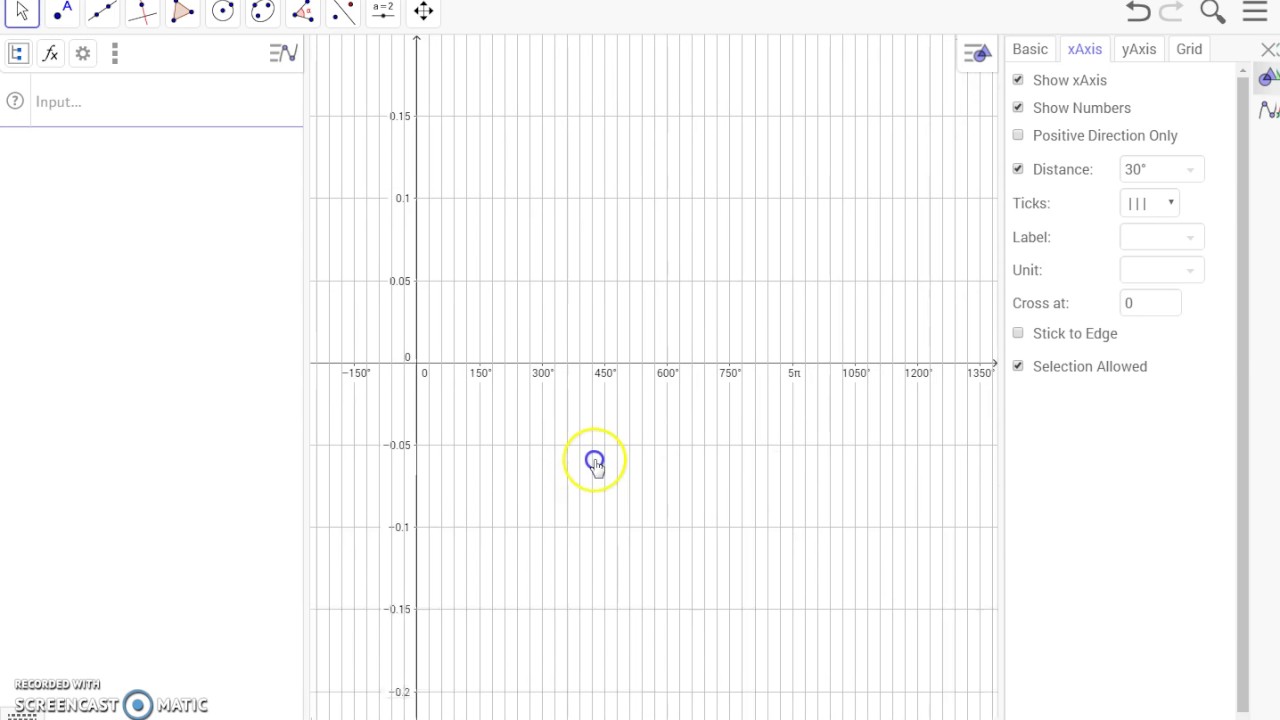 Cara membuat grafik sin di Geogebra.