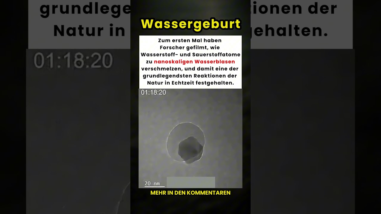Wissenschaftler filmen erstmals die Entstehung von Wasser in Echtzeit! 💧🔬