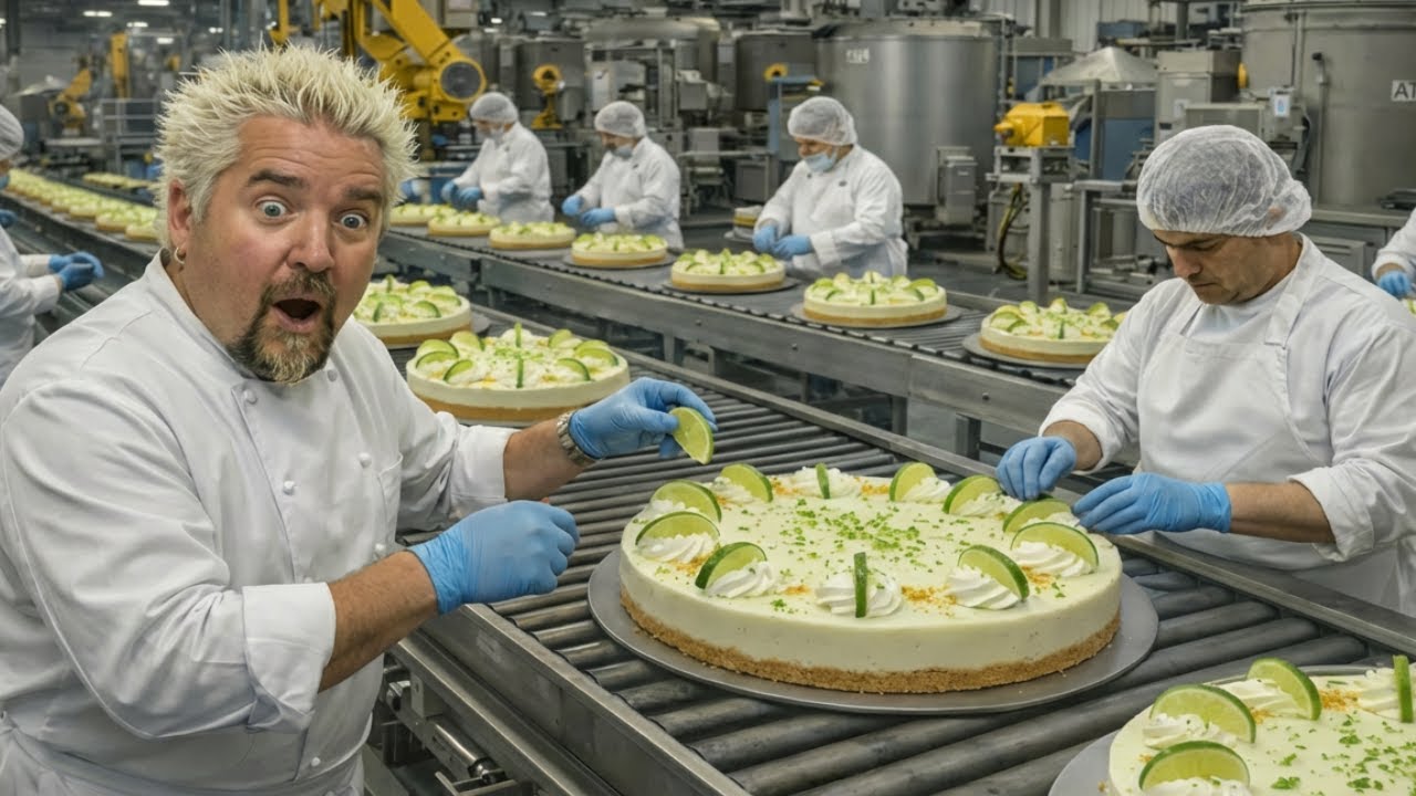 Inside the Key Lime Pie Factory: A Classic American Dessert by Guy Fieri (Full Process)