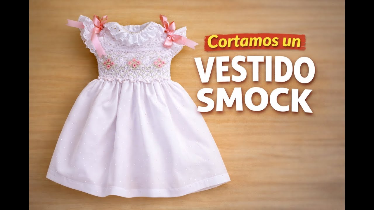 Tutorial cómo cortar vestido smock sin manga