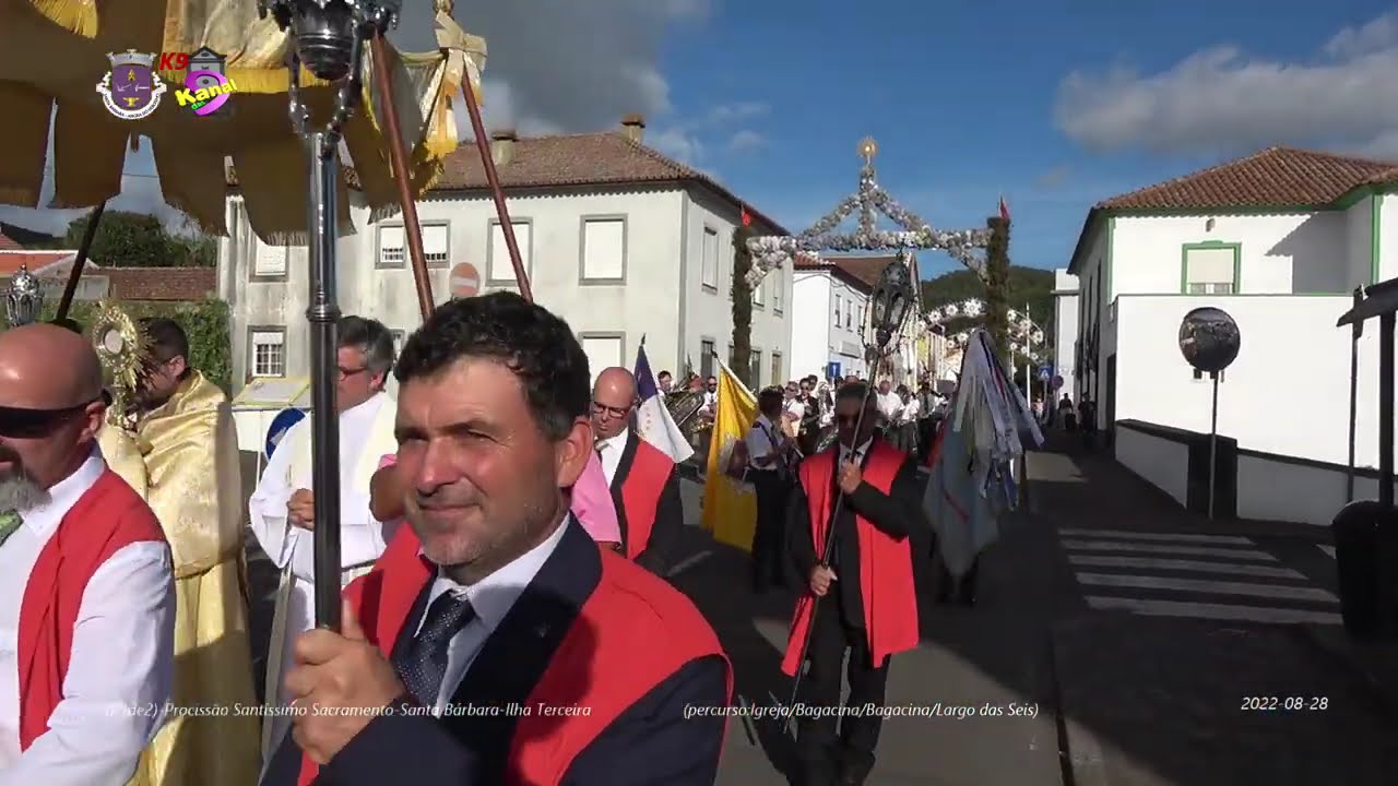 (P1de2) Procissão Santíssimo Sacramento-Stª Bárbara-Terceira (2022-08-28) 