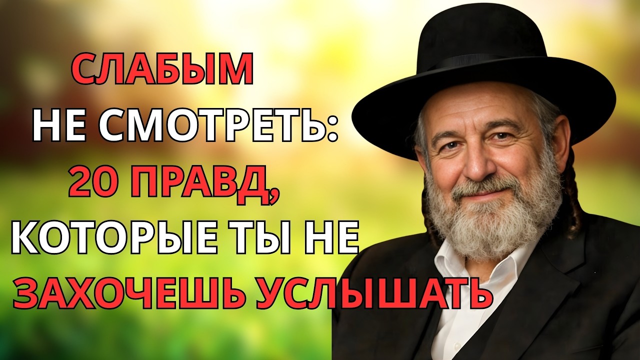 20 жестких истин о жизни, которые редко говорят вслух  Еврейская мудрость