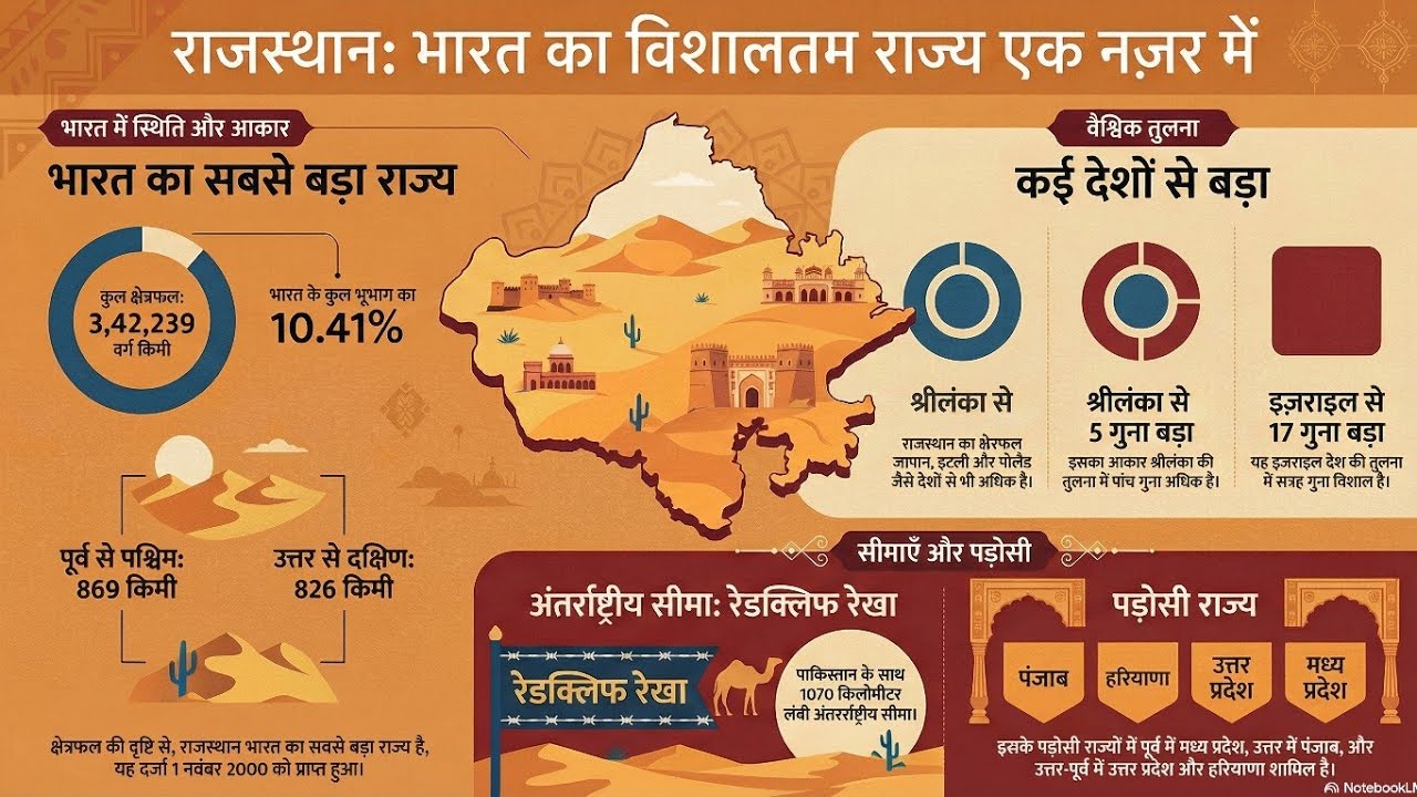 Rajasthan Geography  | स्थिति, विस्तार एवं सीमाएँ | Rajasthan GK for RAS, REET, CET, Police 