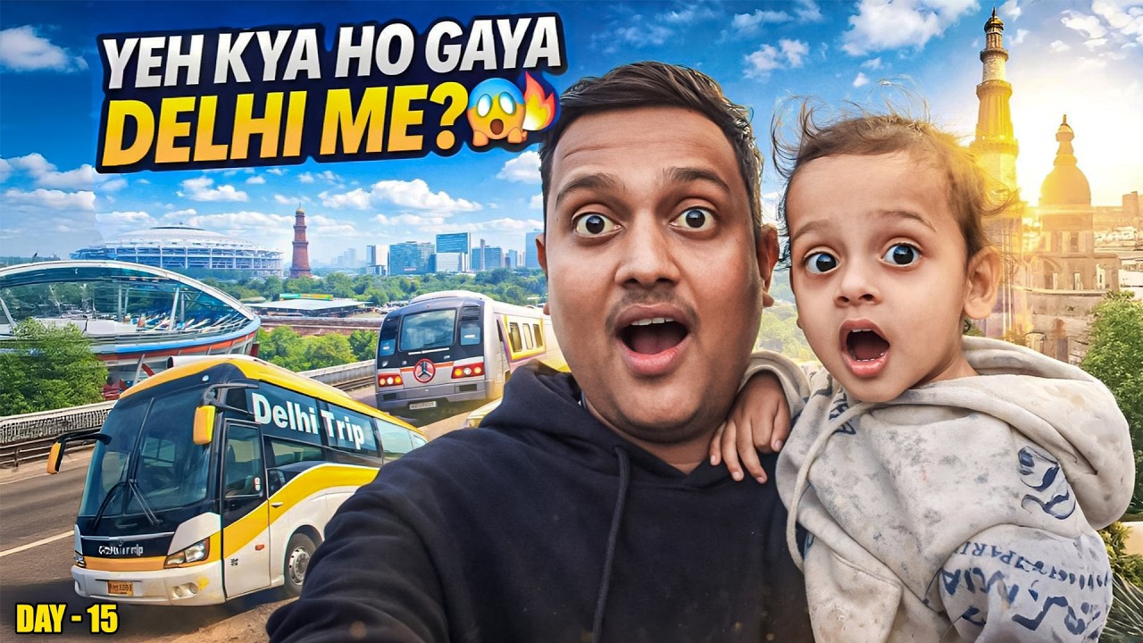 DAY 15 - Mumbai to Delhi Luxury Bus Journey 😱 | 24 Hours Me Yeh Kya Ho Gaya?!