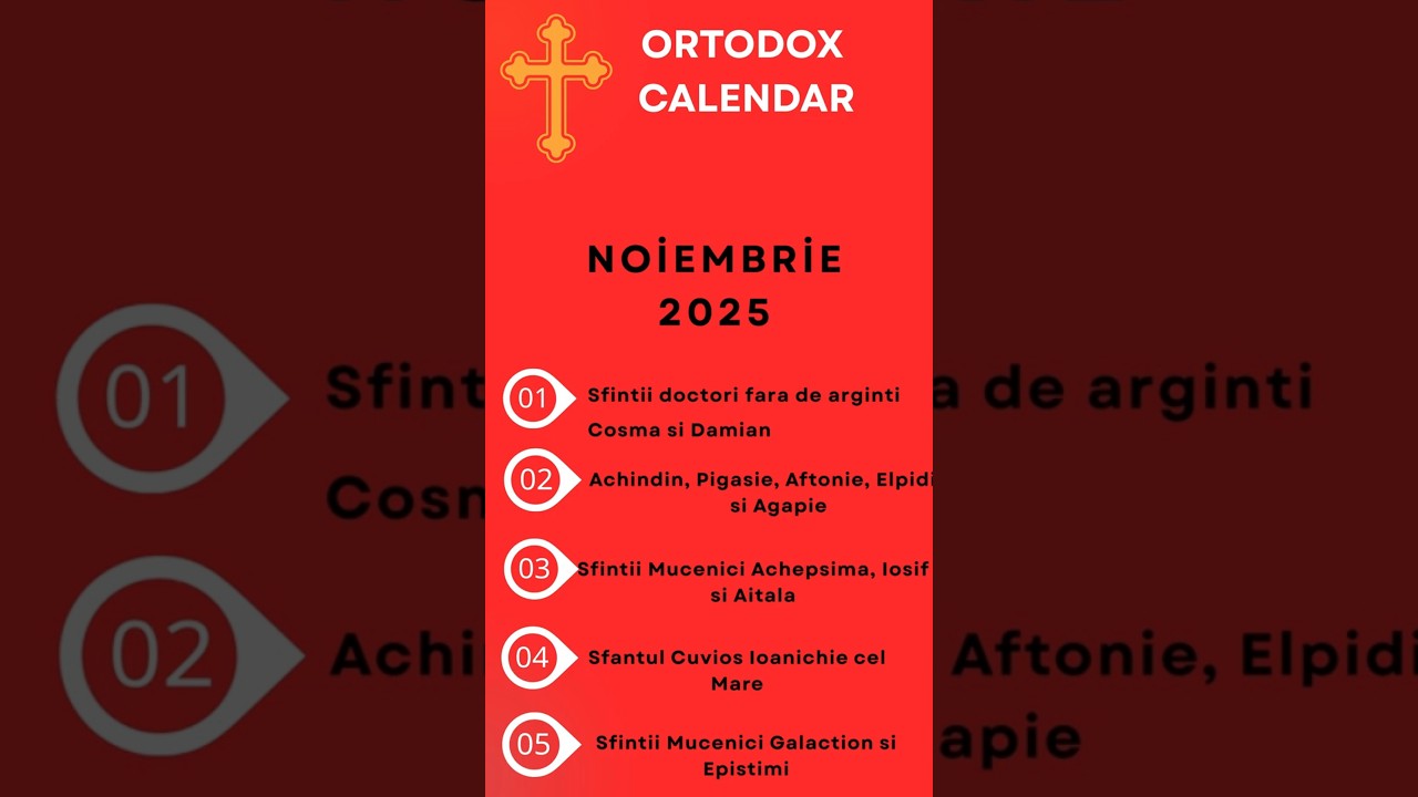 Calendar Ortodox 2025 Noiembrie  #calendar #ortodox #calendarortodox  #2025 #noiembrie
