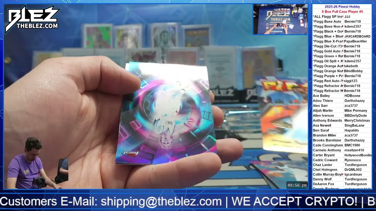 2025-26 Topps Finest Hobby NBA 8 Box Full Case Break #5 Pick Your Player