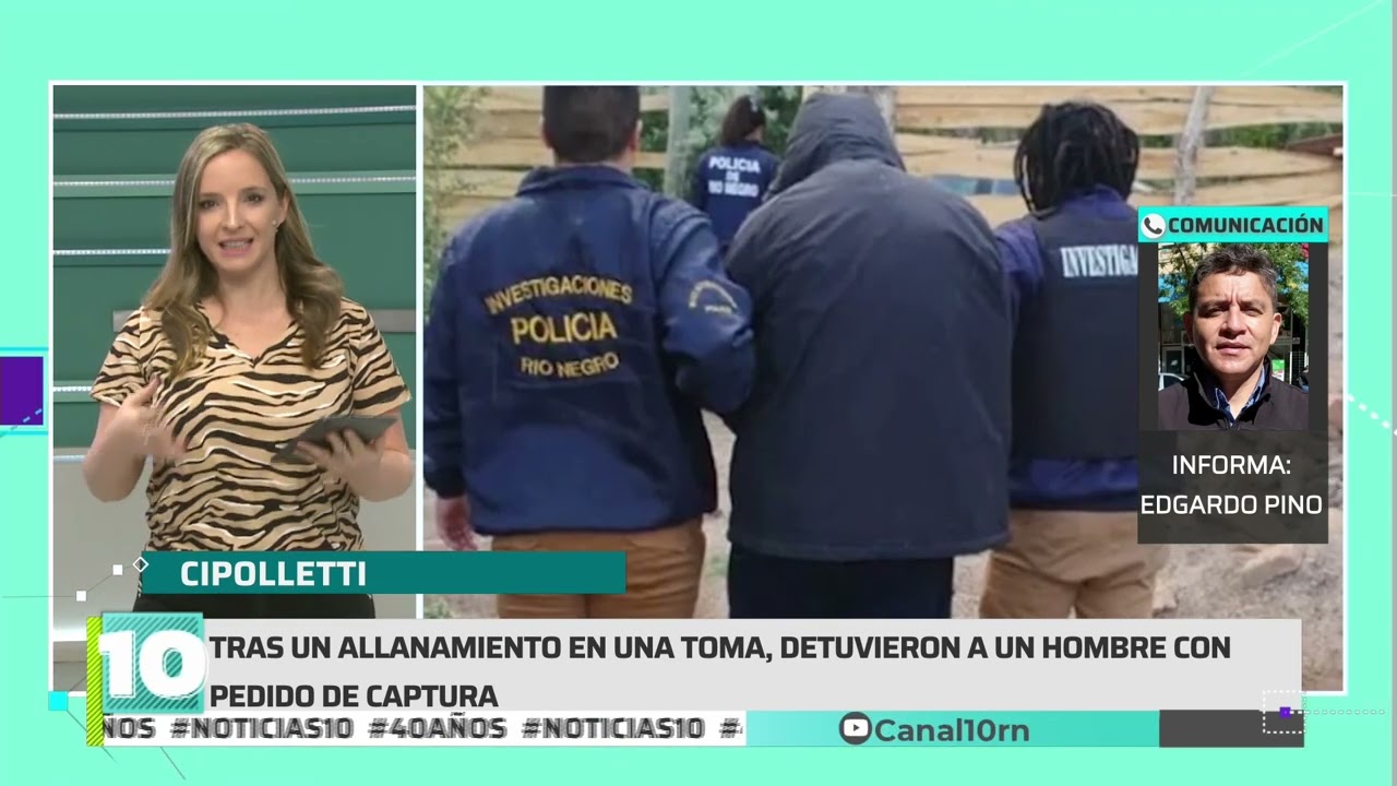 #Noticias10 | Allanamiento y detenci&oacute;n en Cipolletti