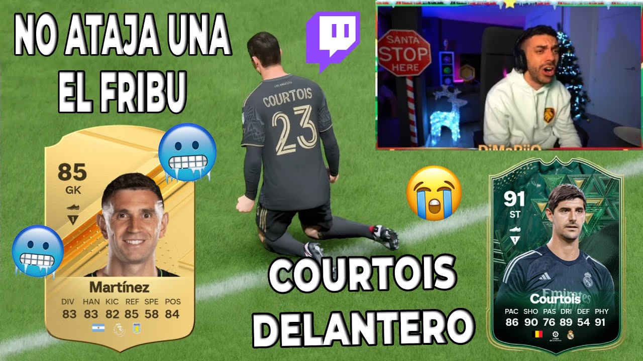 DjMaRiiO PIERDE por JUGAR con el DIBU de PORTERO y COURTOIS de DELANTERO | Lloros y Enfados FC 24