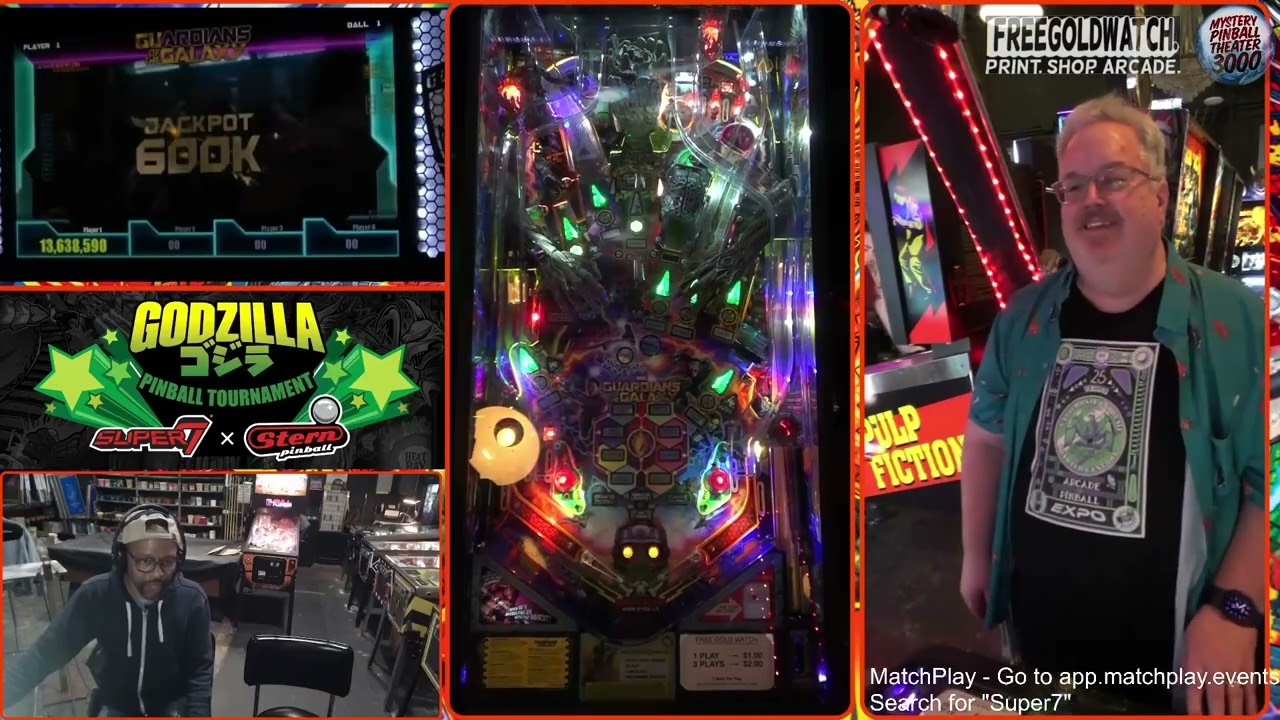 Godzilla Super7 Stern Tournament - Free Gold Watch 9/5/2025