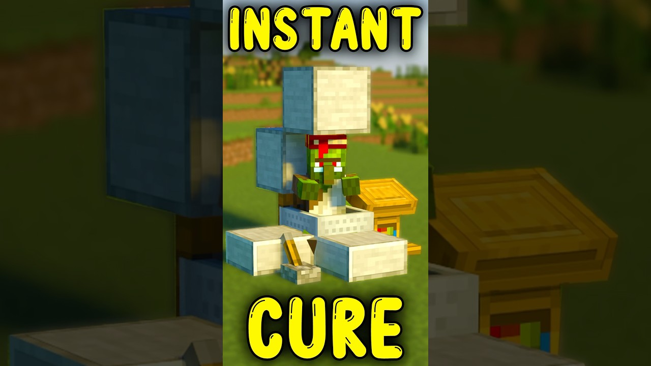 EASY INSTANTLY CURE ZOMBIE VILLAGER!! Minecraft Bedrock 1.21+