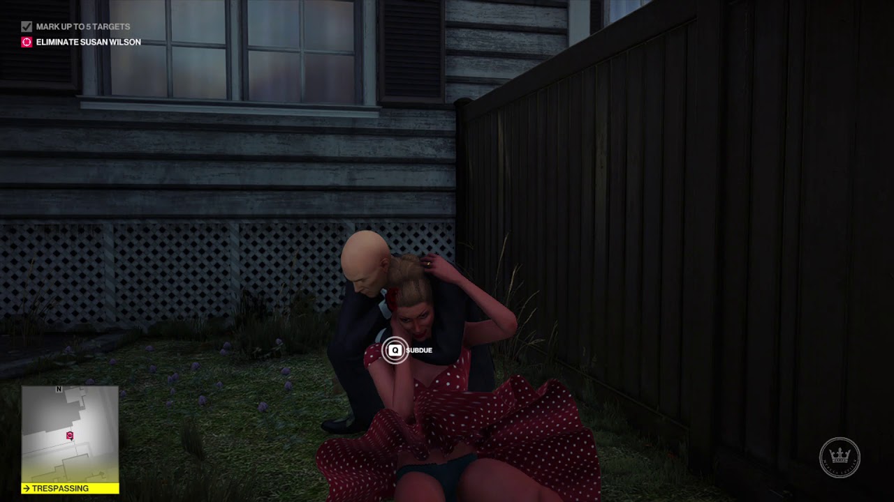 Hitman : Subdue Susan for 2 minutes .