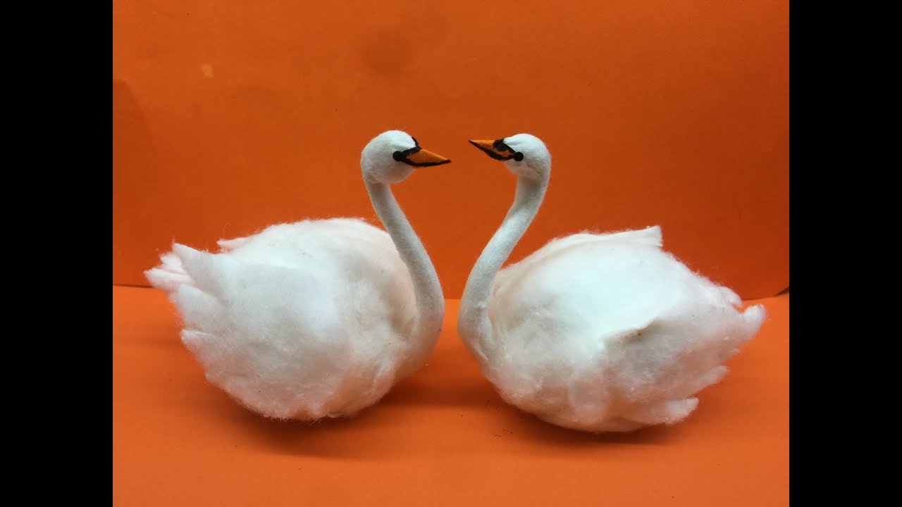 DIY Egg Shell Swan Bird 🦢|| How to make Swan bird with cotton |Egg shell Craft | Best out of waste