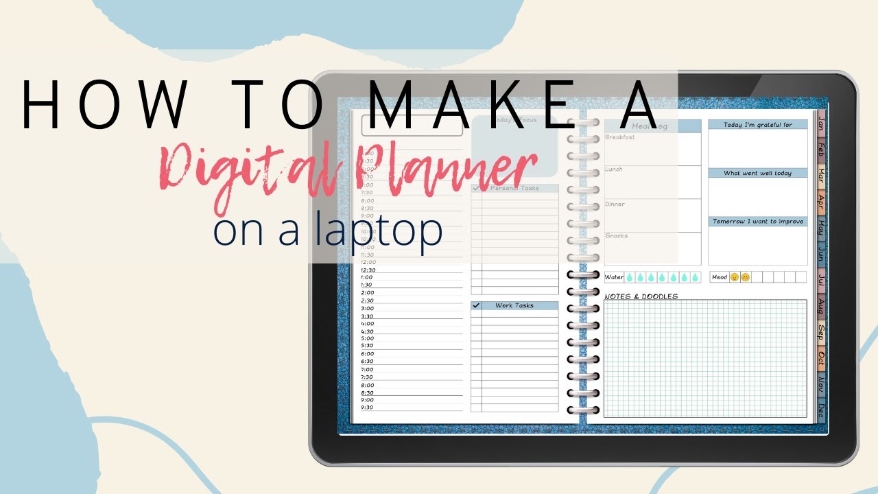 How to make a digital planner on a laptop | Digital Planners for beginners using Keynote