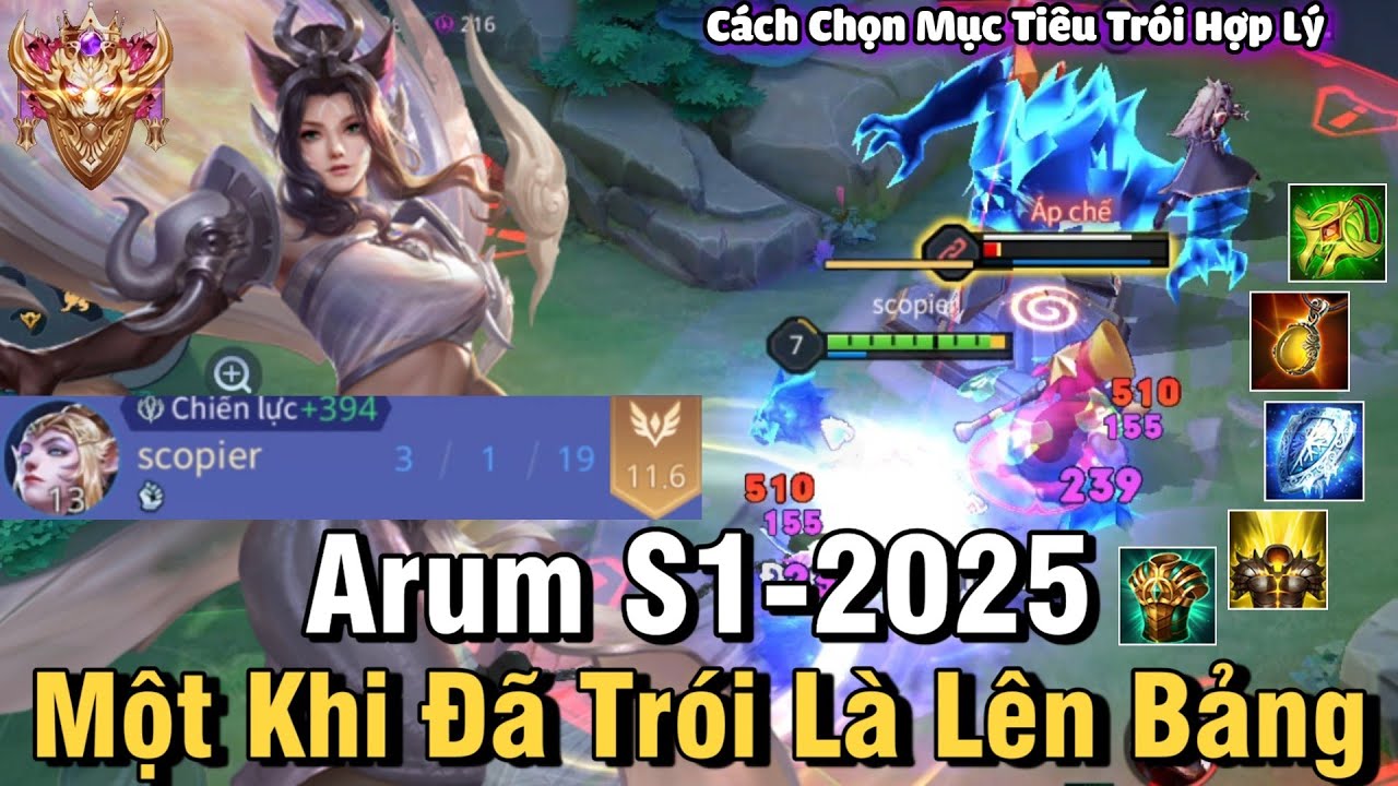 Arum S1-2025 Liên Quân Mobile | Cách Chơi, Lên Đồ, Phù Hiệu, Bảng Ngọc Cho Arum S1 2025 đi SP NTD LQ