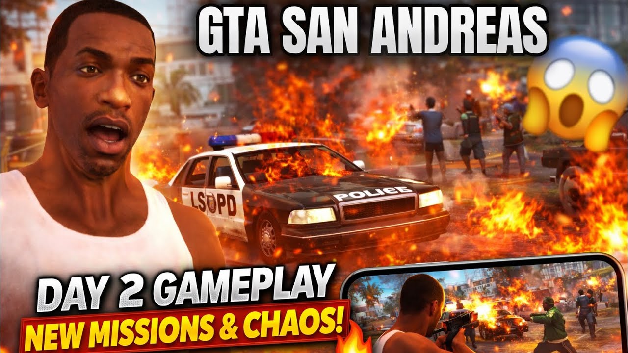 GTA San Andreas Day 2 Gameplay | New Missions & Chaos on iPhone 🔥