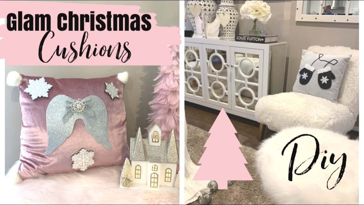 GLAM CHRISTMAS HOME DECOR | PILLOW DIY