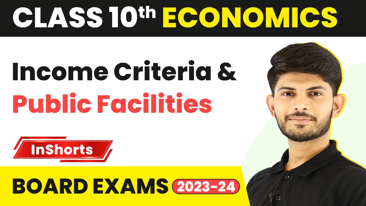 Income Criteria and Public Facilities | Class 10 Economics Inshorts #2023_24